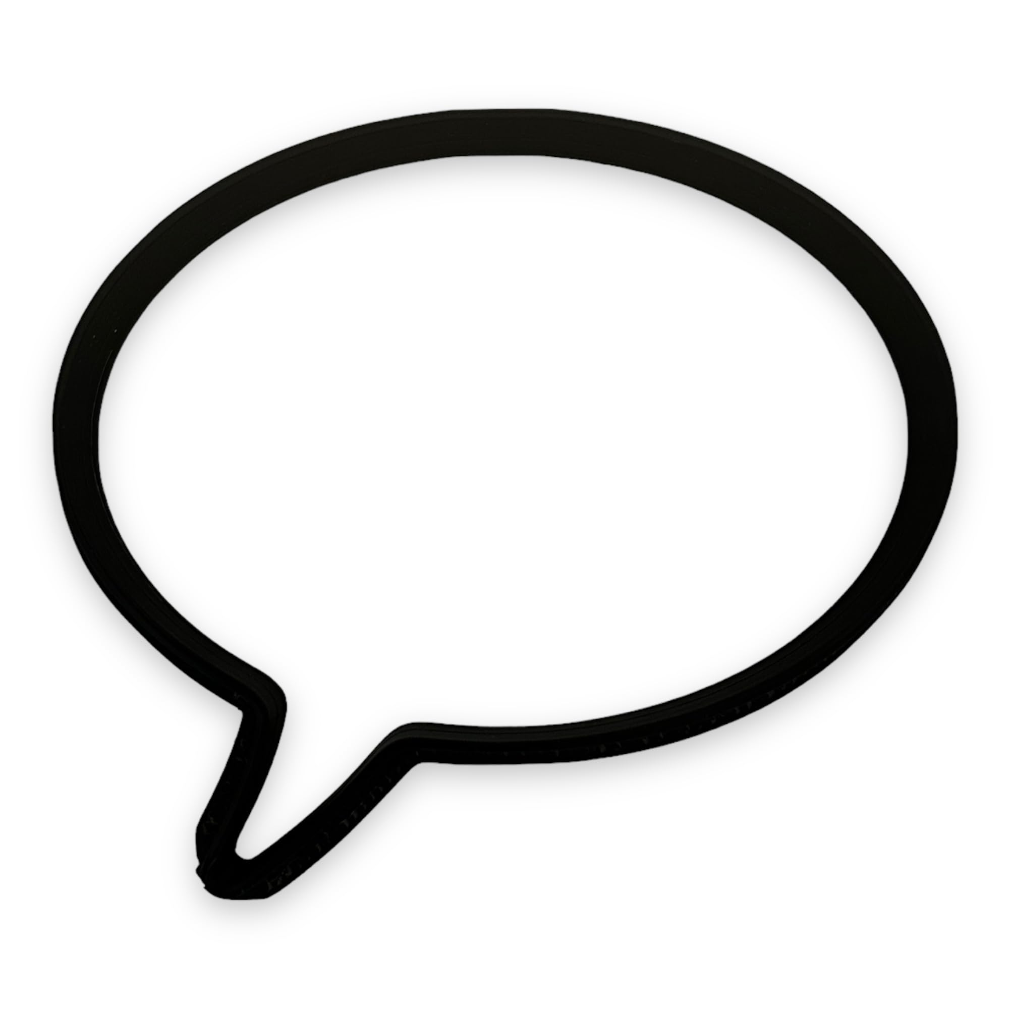 Speech Bubble Round Cookie Cutter With Easy To Push Design (4 Inch)