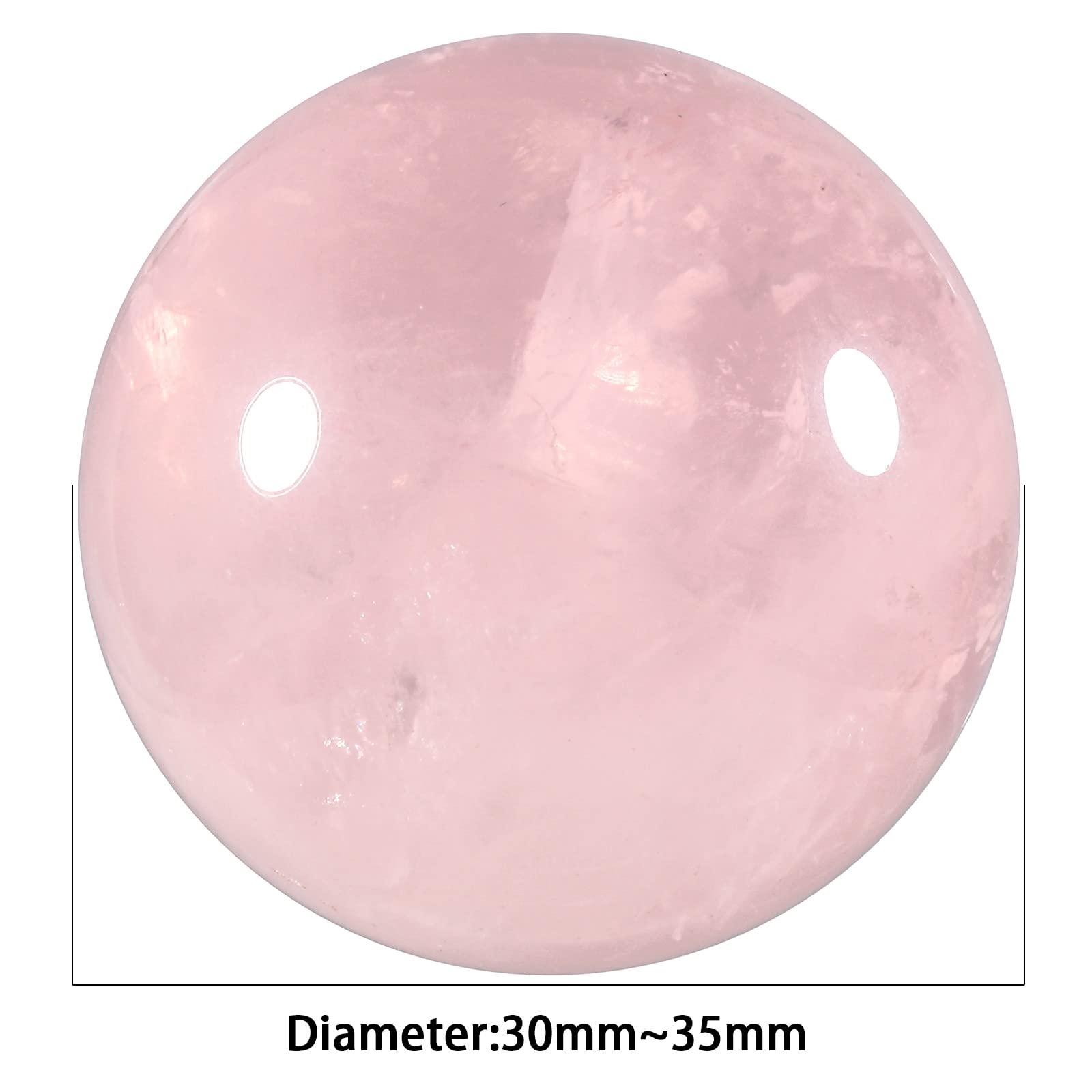 Amogeeli Natural Rose Quartz Sphere with Wooden Stand, Fengshui Stone Ball Decoration for Divination Reiki Meditation