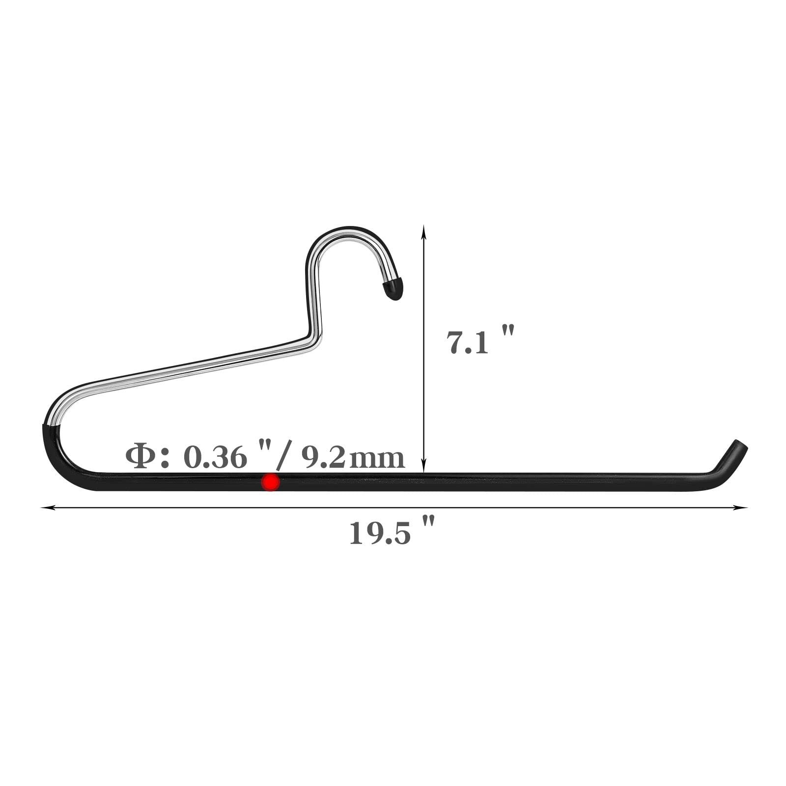 Frezon Extra-Wide Drapery Hangers Blanket Hangers Heavy Duty Black Vinyl Coated Nonslip - Holds Up To 40 Lbs - Great For Quilts,