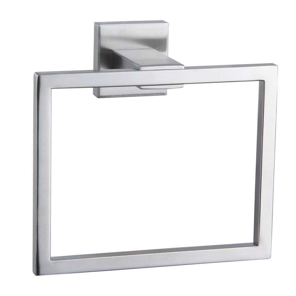 Kimzcn Hand Towel Holder For Bathroom Sus 304 Stainless Steel Towel Ring Heavy Duty Hand Towel Racks Wall Mount Simple Square To