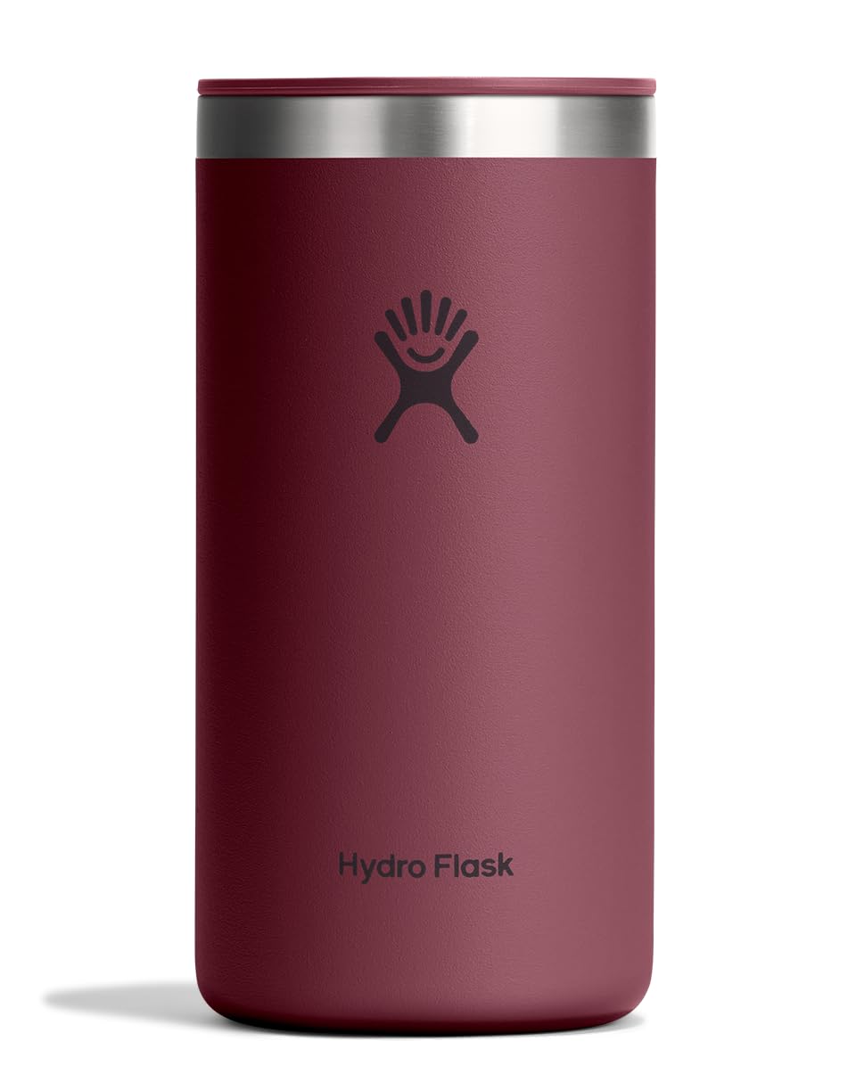 Hydro Flask Travel Coffee Cup  Insulated Stainless Steel, NonSpill, Leak Proof ToGo Coffee Tumbler 16 Oz Burgundy