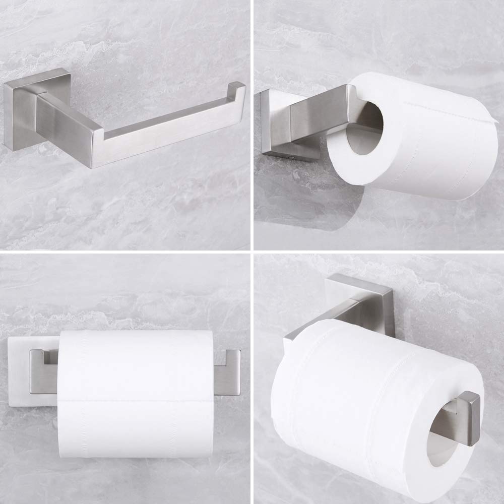 Kimzcn Bathroom 3-Pieces Accessories Kit Bathroom Hardware Set Brushed Stainless Steel Wall Mounted - Includes Hand Towel Ring,