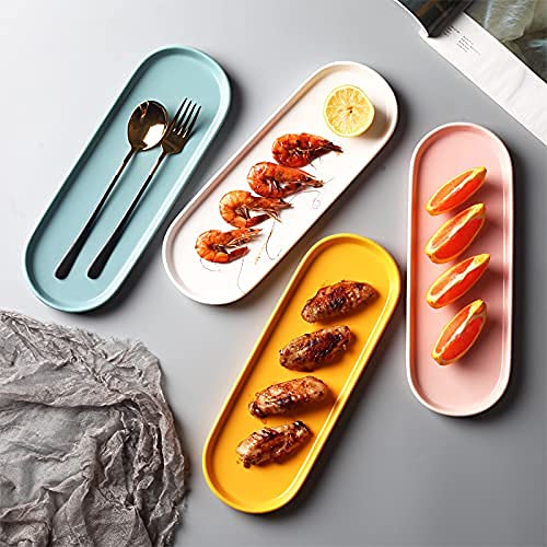Ceramic Sink Tray, Bathroom Counter Tray, Bathtub Tray, Cosmetics Dish, Candle Tray, Perfume Shampoo Liquid Soap Tray Simple Sty