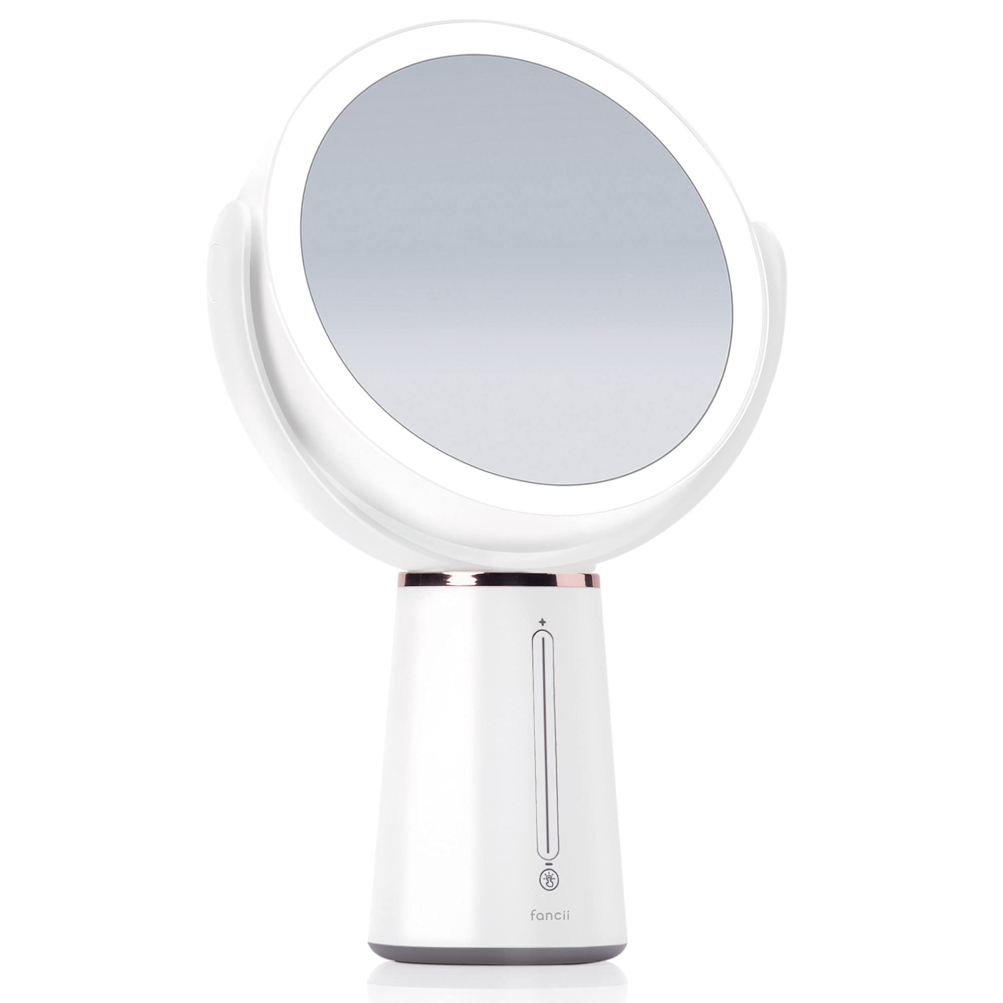 Fancii Led Lighted Magnifying Makeup Mirror With Double-Sided 1X/ 10X Magnification, Rechargeable And Adjustable Brightness, Lar