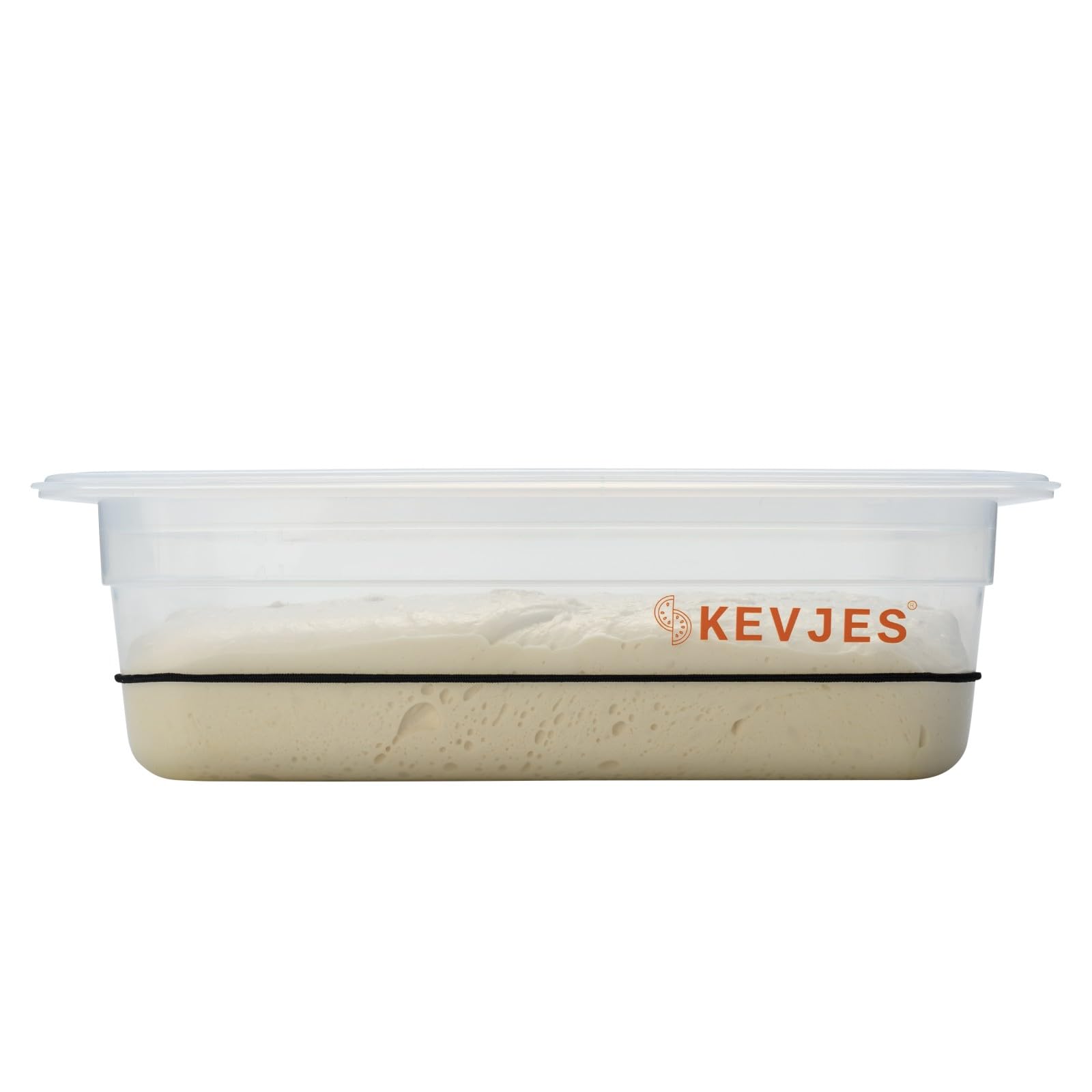 KEVJES 6L Clear Dough Proofing Container with Level Tracking Band, Holds Up to 3000g of Sourdough and Pizza Dough, Bulk Fermenta