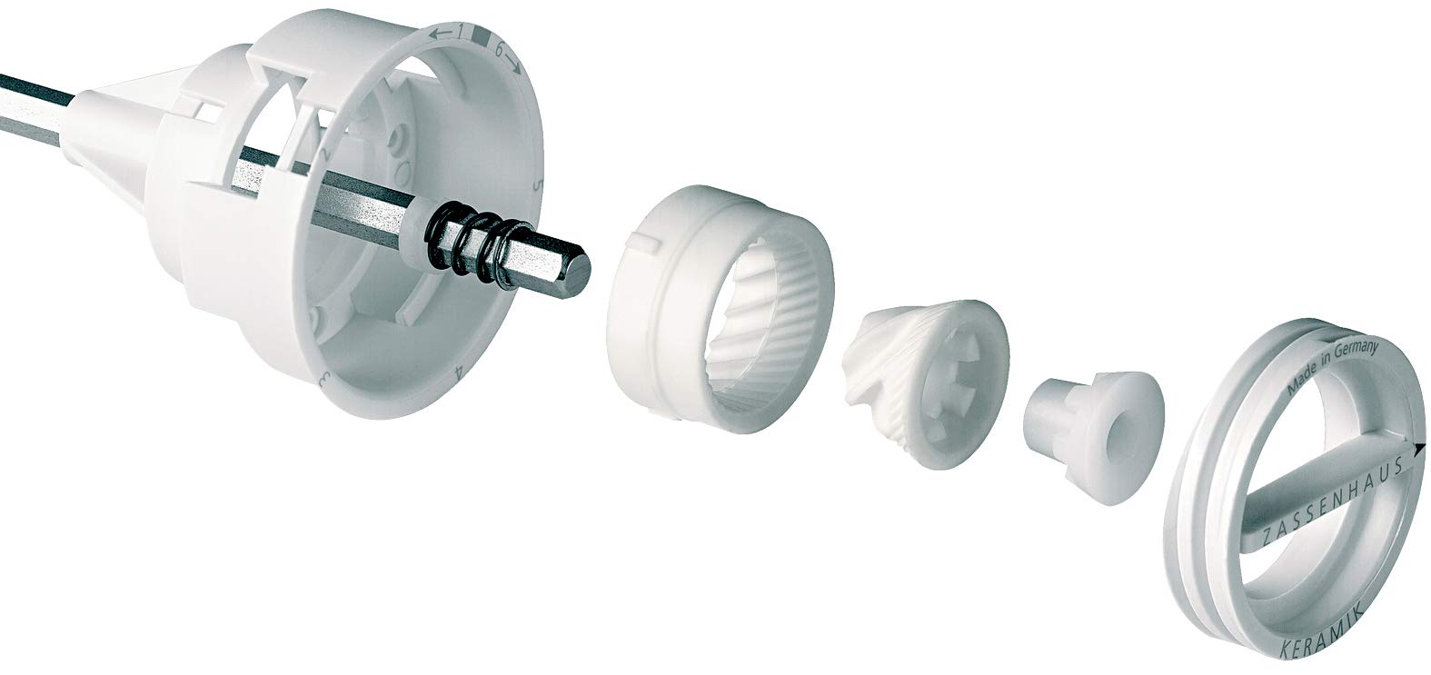 Zassenhaus ''Frankfurt'' Olive Wood Ceramic Pepper Mill