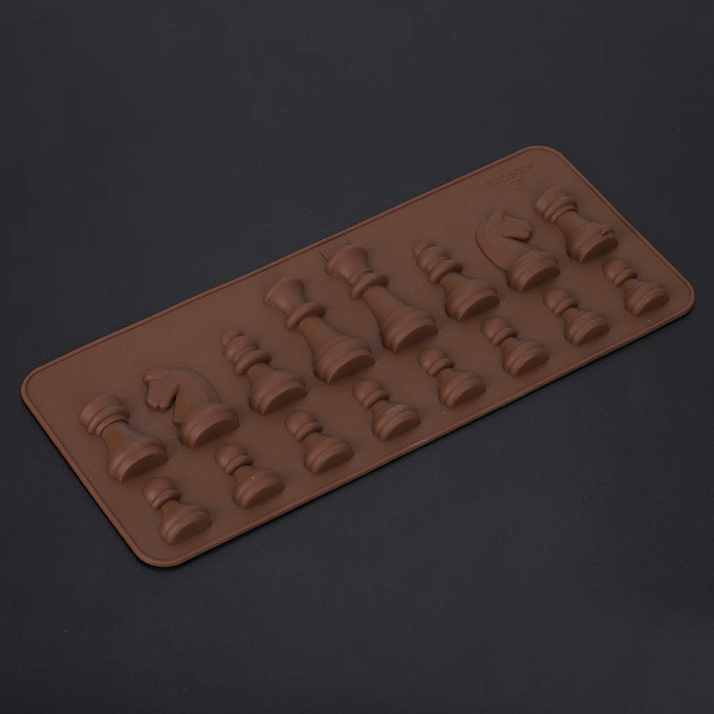 Silicone Chocolate ,Jadpes Diy Reusable Candy Cake Topper Decoration Break Chess Apart Trays Candies Making Supplies For Chocola