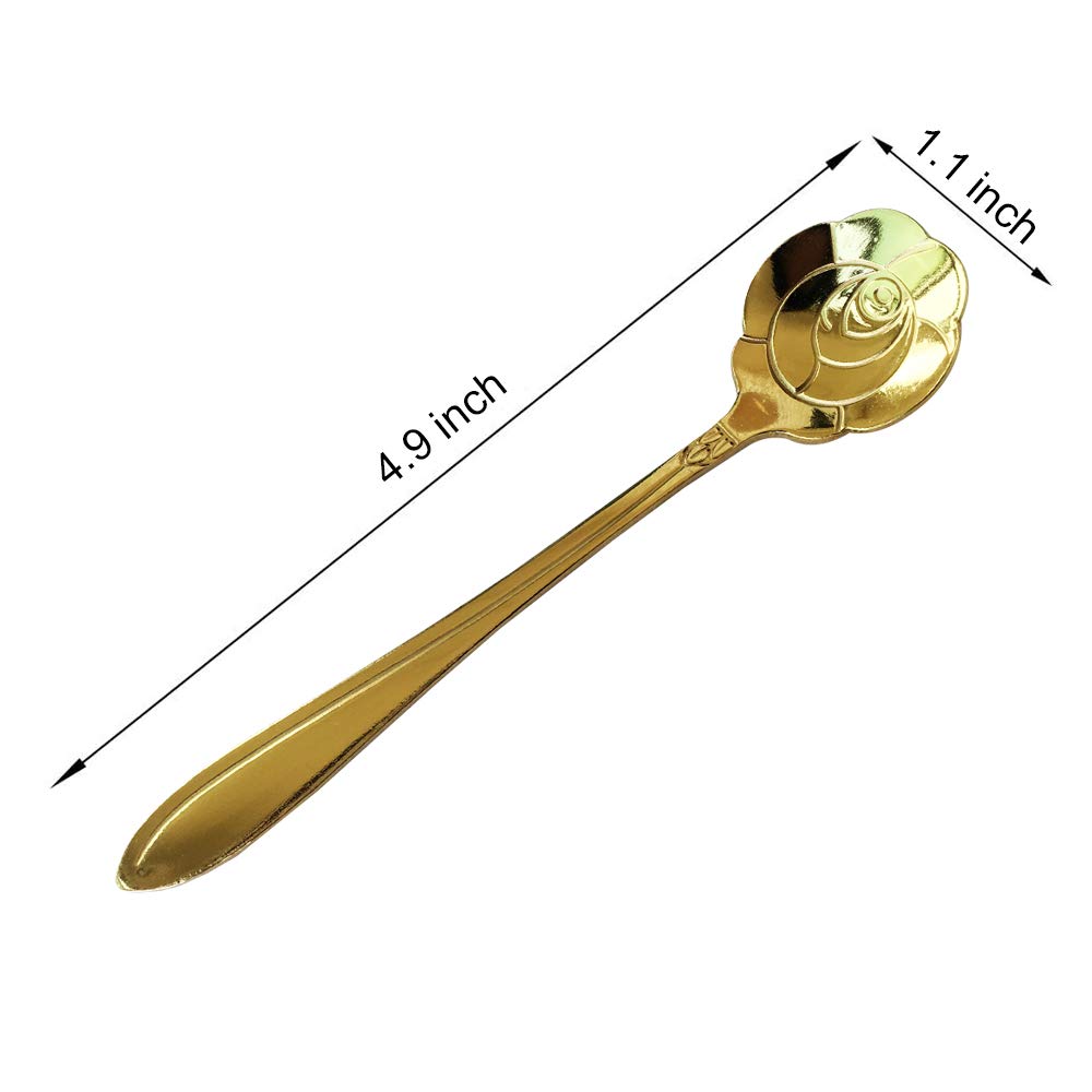 Stainless Steel Flower Coffee Spoon Set, Leihefa 8 Pcs Creative Tea Spoon,Stirring Spoon, Ice Tea Spoon For Tea, Cake, Sugar, De