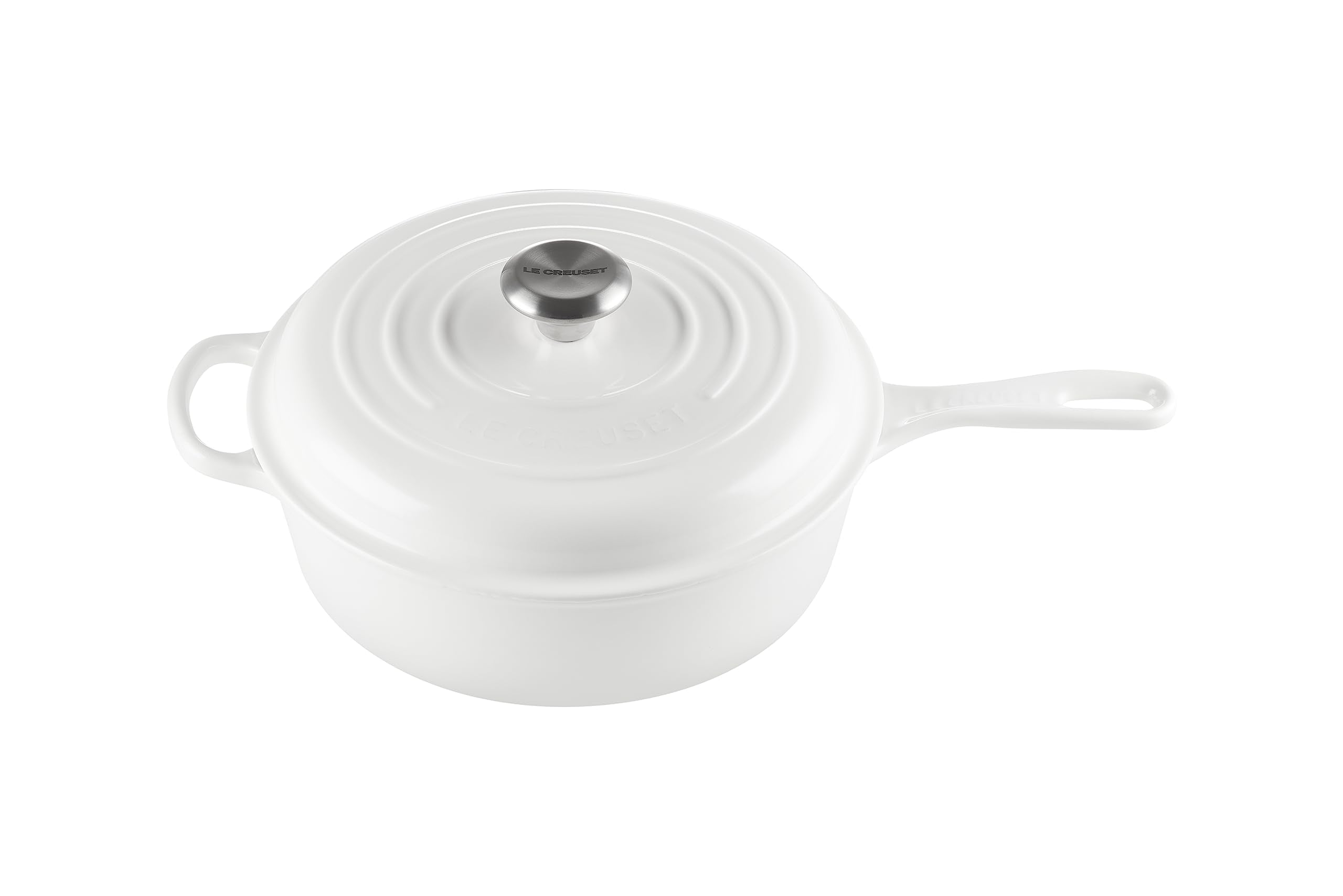 Le Creuset Enameled Cast Iron Signature Cassadou, 3.75 qt., White