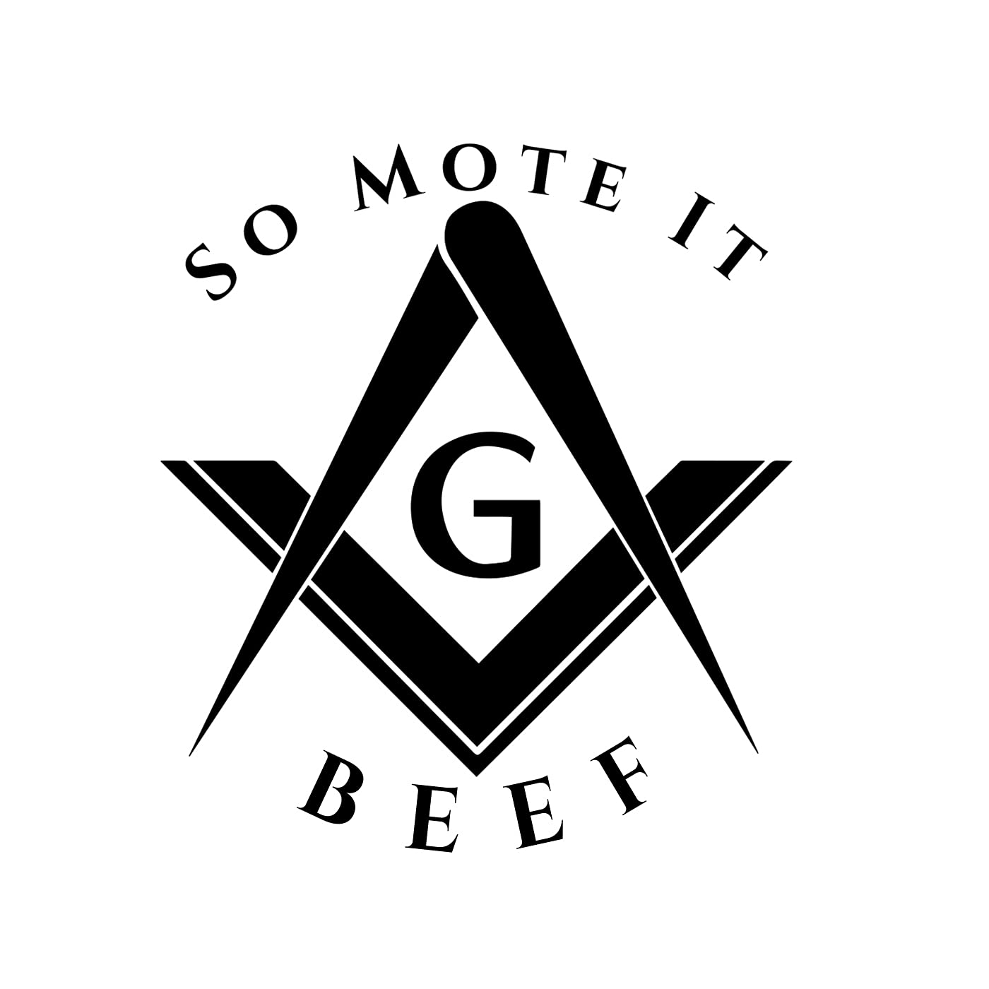 So Mote It Beef Masonic Cooking Kitchen Apron - [Black]
