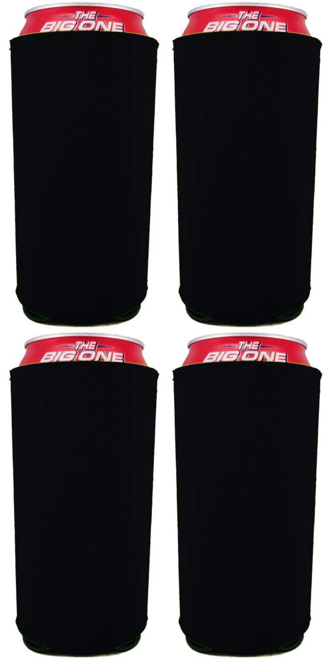 Blank Neoprene 24 Oz. Can Coolie (4 Pack, Black)