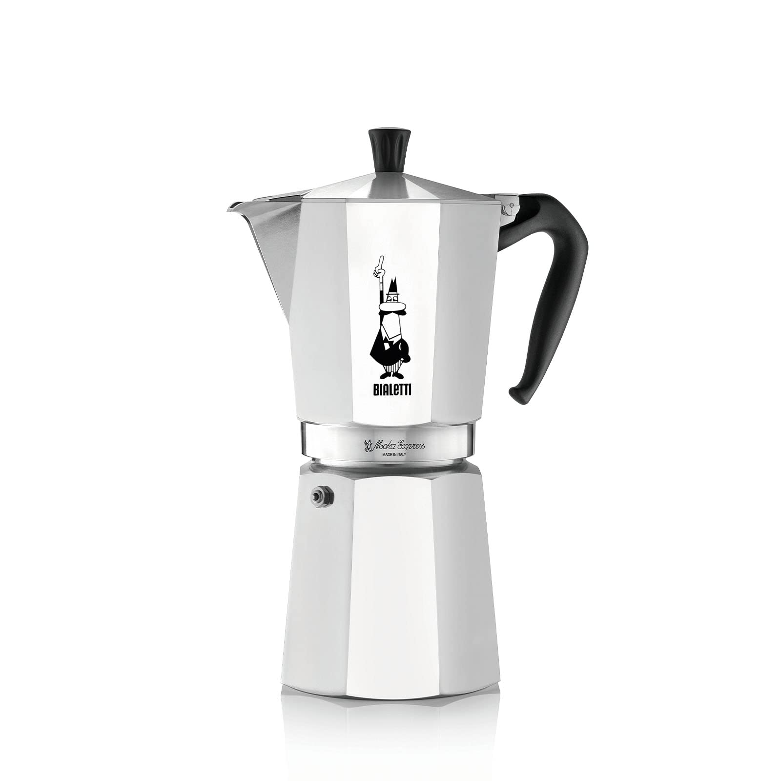 Bialetti - Moka Express: Iconic Stovetop Espresso Maker, Makes Real Italian Coffee, Moka Pot 18 Cups (27 Oz - 810 Ml), Aluminium