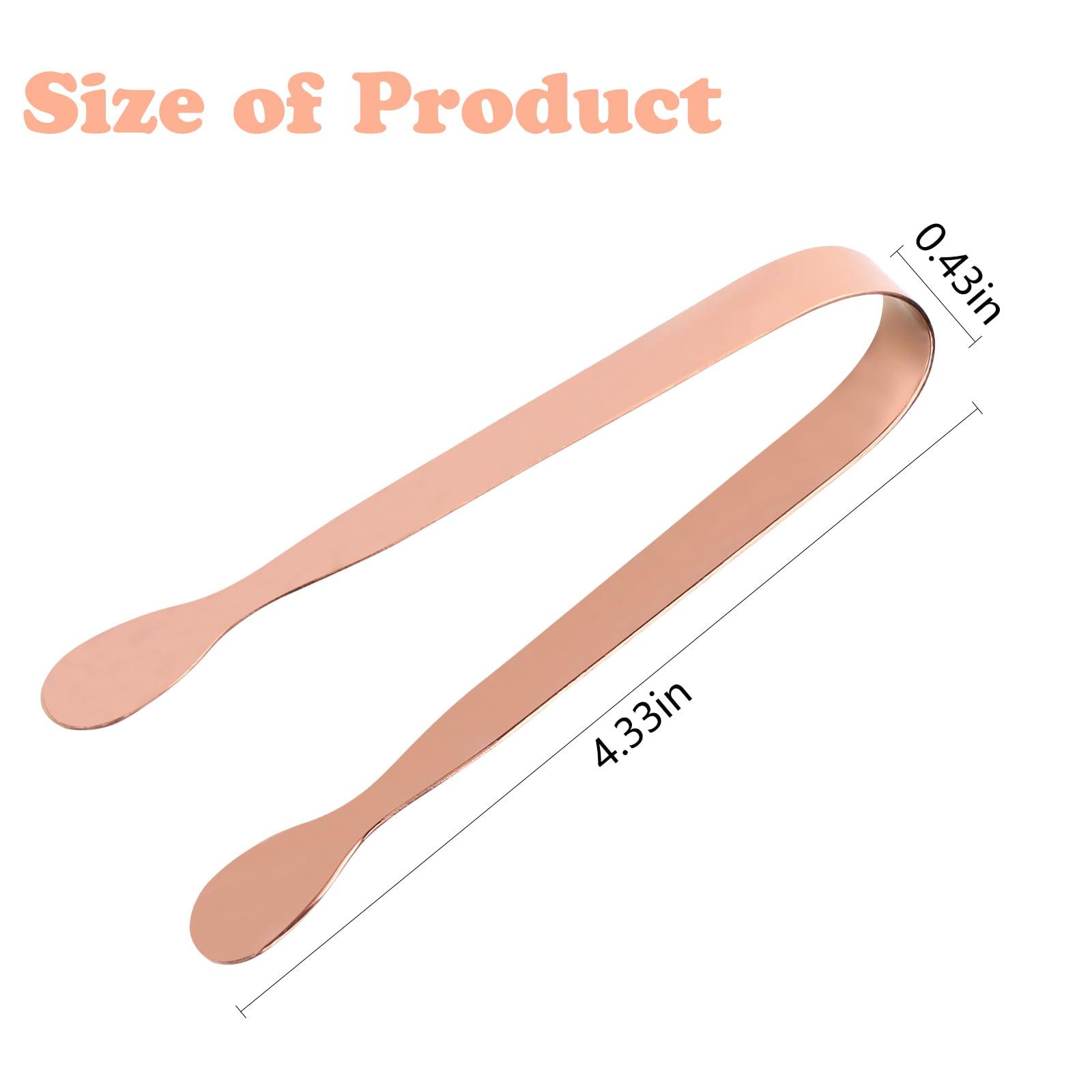Midelong Rose Gold Mini Serving Tongs, Small Sugar Tongs Stainless Steel Ice Tongs Food Tongs Appetizers Tongs Serving Utensils