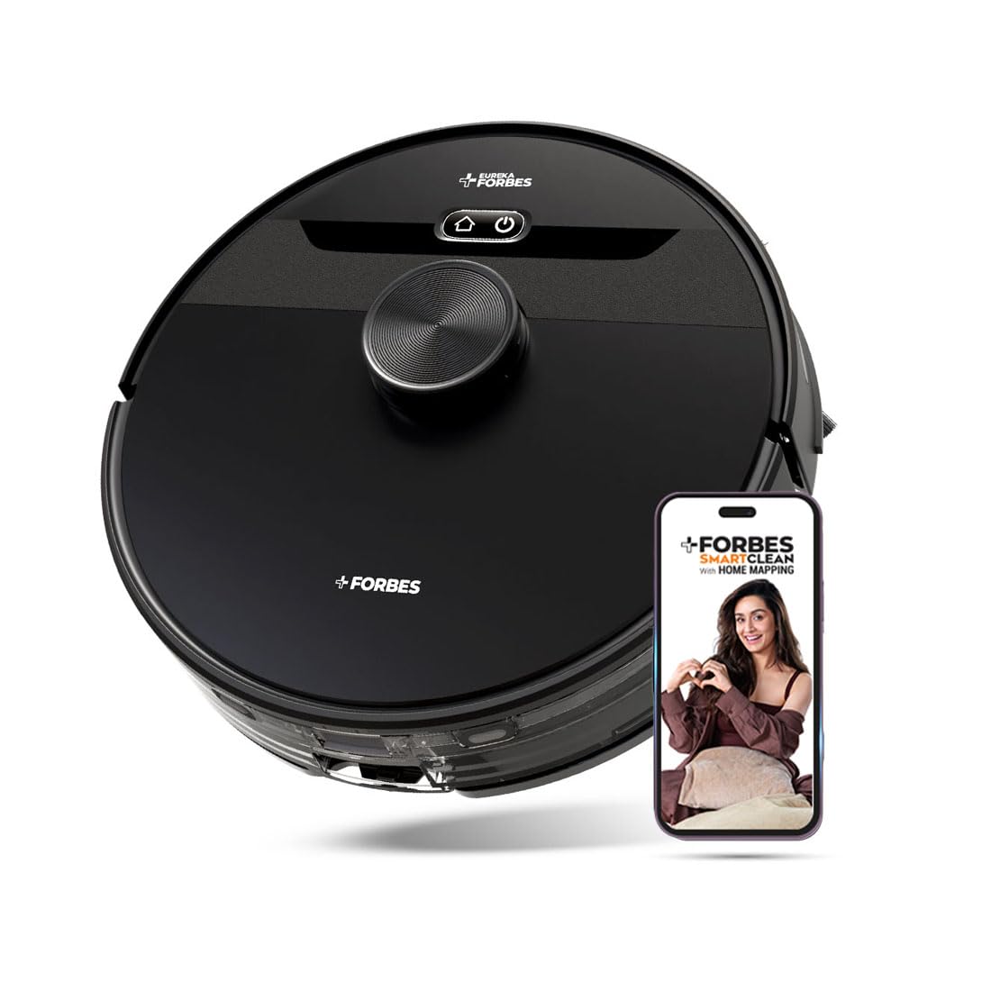 Eureka Forbes Smartclean Home Mapping Nuo S2, 9000Pa High Suction Robotic Vacuum Cleaner | Lidar 3.0 | Wet Mopping | 5Hour Run 