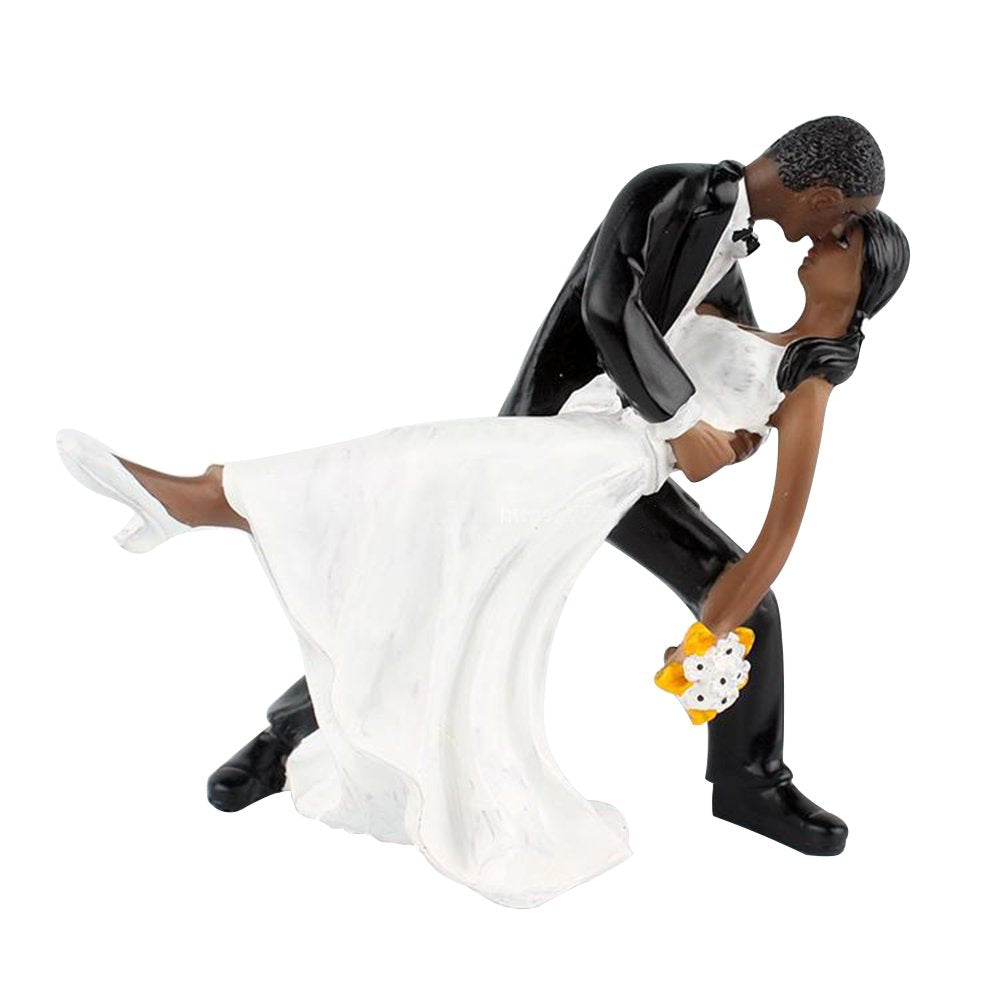 Riverbyland Dancing Couple African American Figurine Wedding Cake Topper