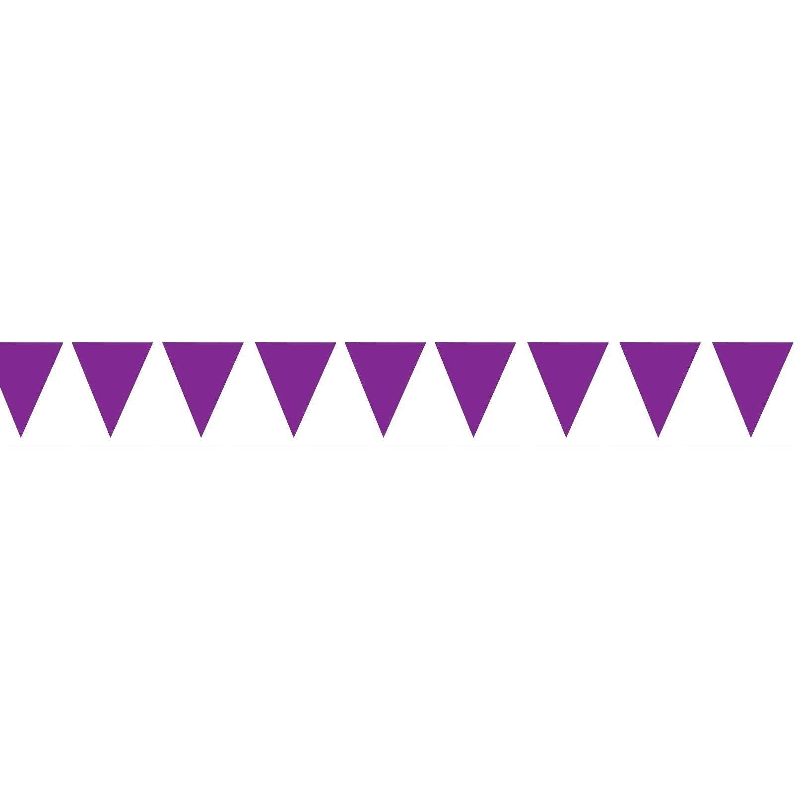Beistle Indoor/Outdoor Pennant Banner, 10-Inch By 12-Feet, Purple