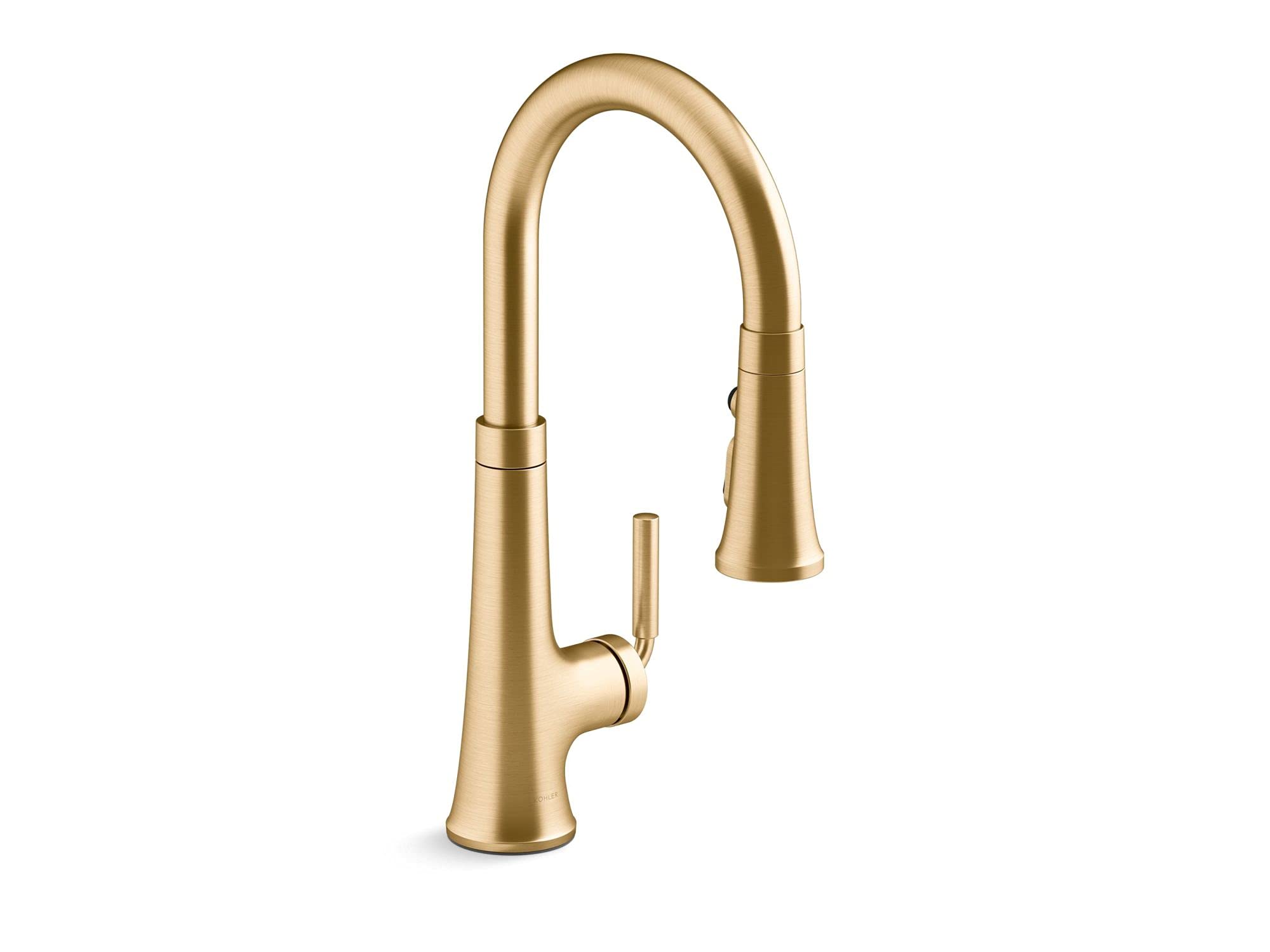 Kohler 23764-2Mb Tone Pull Down Kitchen Faucet, Kitchen Sink Faucets With Pull Down Sprayer, Vibrant Brushed Moderne Brass