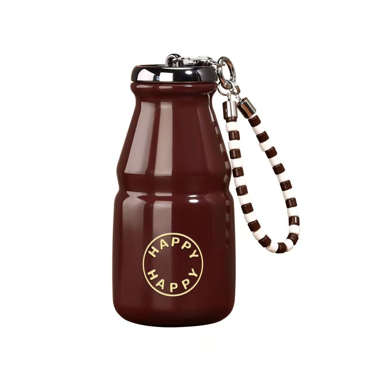 ROERPPM 360ml Mini Milk Bottle Cup 316L Stainless Steel with Ceramic Coating 24H Heat & 6H Cold Retention LeakProof Portable Tr