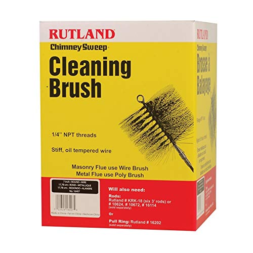 Rutland Products 16407 7'' Round Chimney Cleaning Brush (Packaging May Vary)