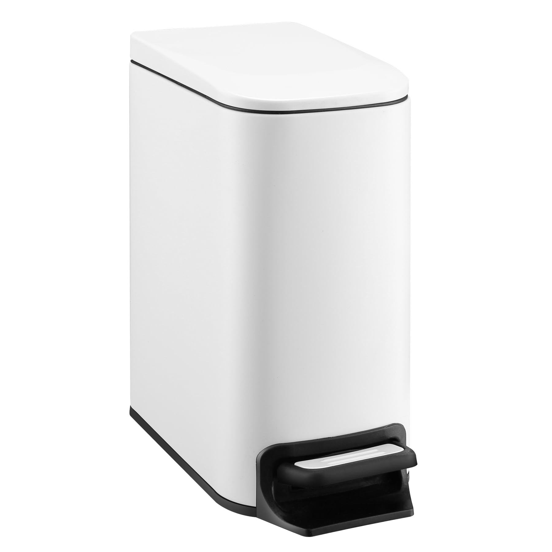 Tipgo Slim Bathroom Trash Can With Lid Soft Close, 6 Liter / 1.6 Gallon Stainless Steel Garbage Can With Removable Inner Bucket,