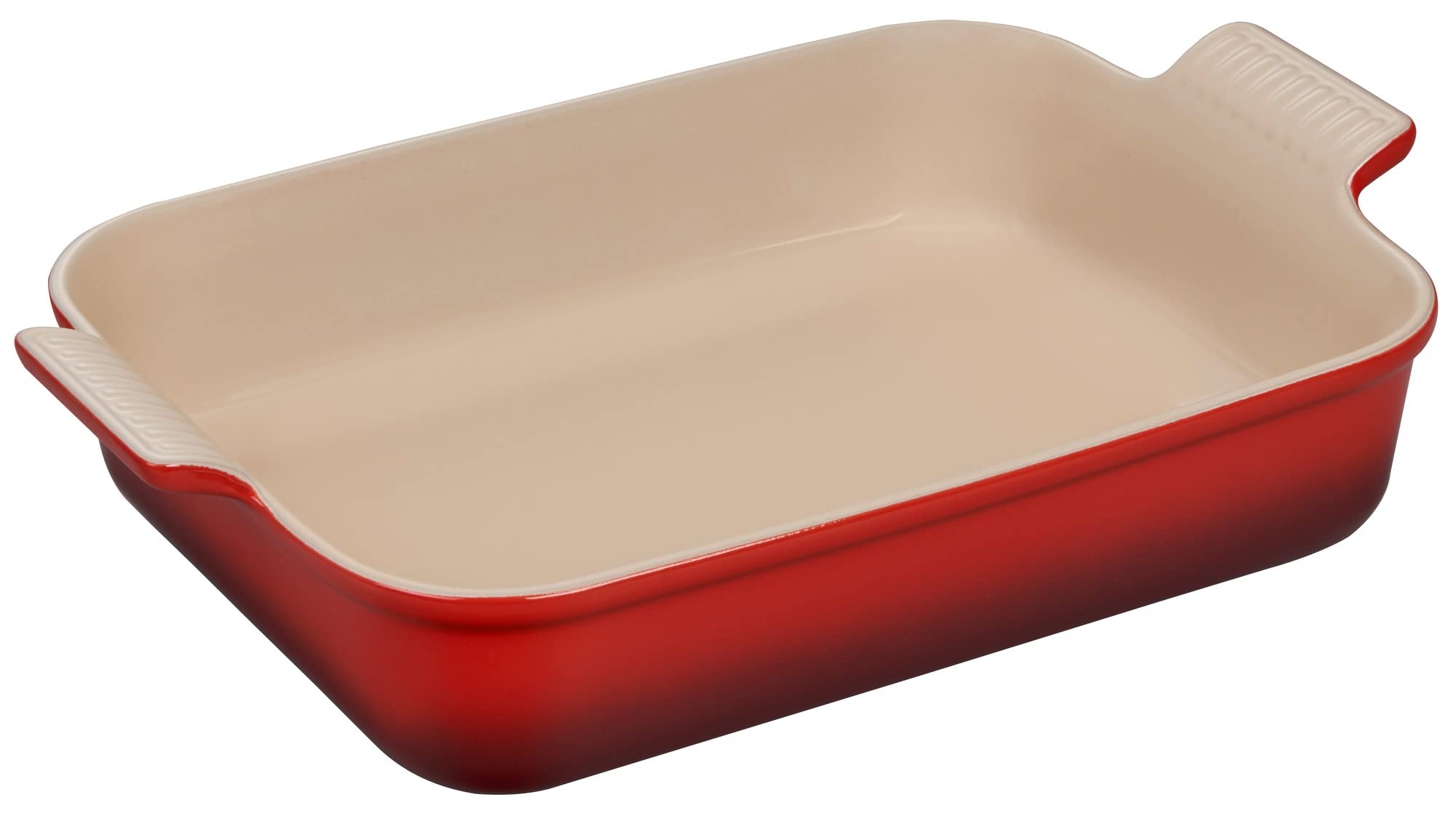 Le Creuset Stoneware Heritage Rectangular Dish, 4 Qt. (12'' X 9''), Cerise