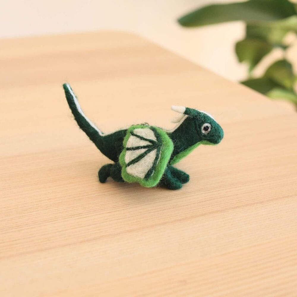 Felt Flying Dragon Christmas Decor - Fantasy Tree Hanging Ornament for Kids