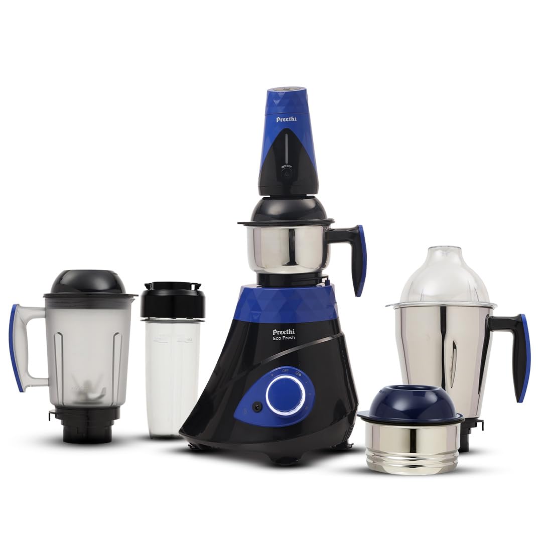 Preethi Eco Fresh Mixer Grinder | 750 Watt Mixie | Made Fresh, Stays Fresh | Food Sense Technology| Grinding+ Storage Jar | Mg-2