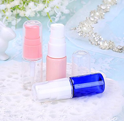 Ericotry 6 Pack Empty 10Ml Plastic Pump Bottles Cream Shampoo Lotion Pump Bottle Refillable Sample Travel Bottles Toiletries Liq