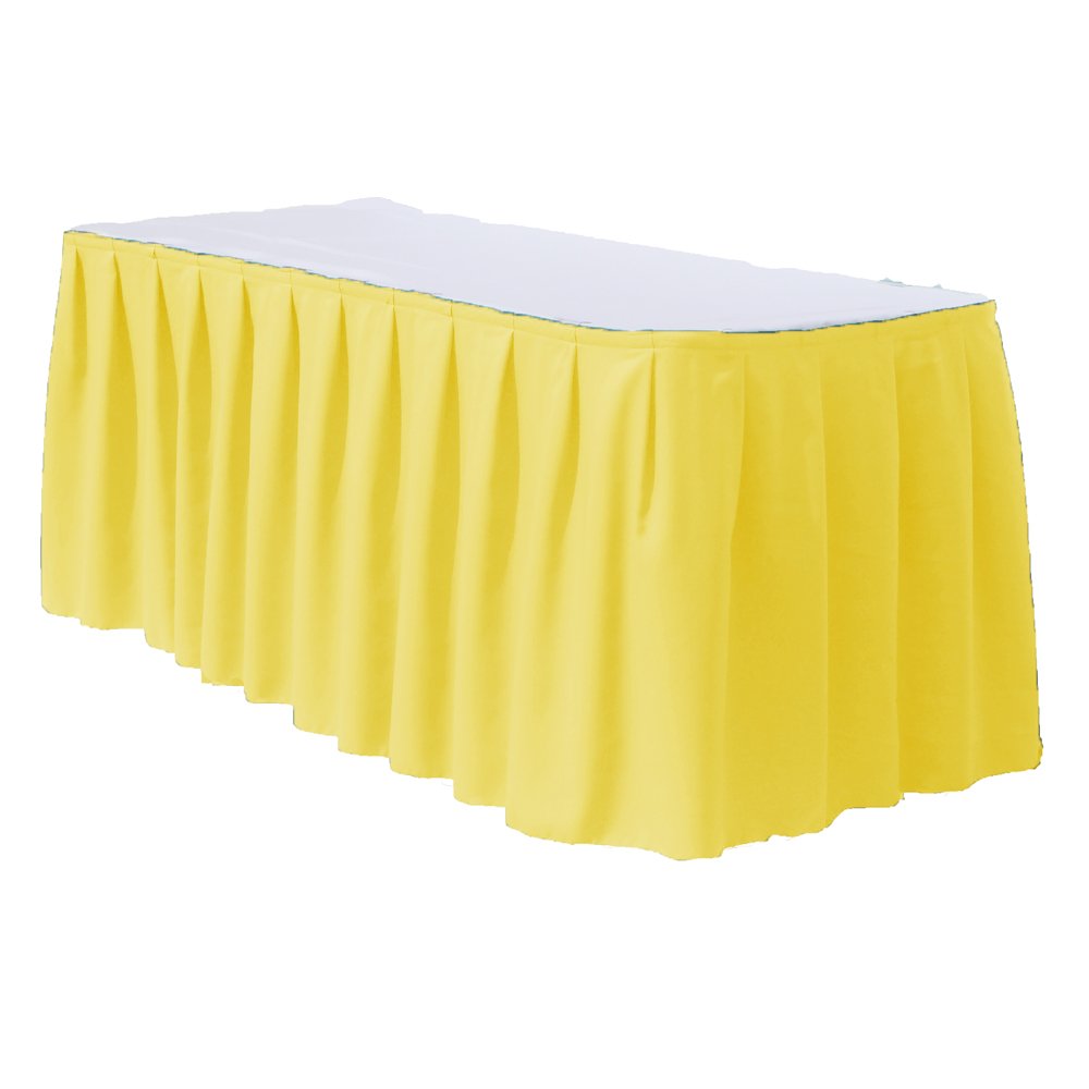 Ks Linens Polyester Table Skirt 17 Feet (Lt Yellow)