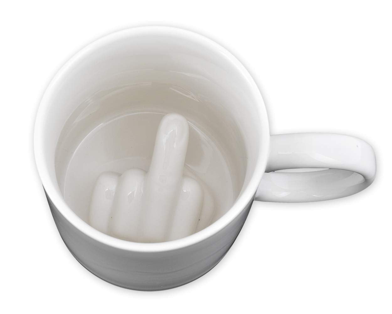 DS. DISTINCTIVE STYLE Ceramic Middle Finger Coffee Cup 350ml 11.8oz Funny Coffee Mug Tea Cup with Middle Finger