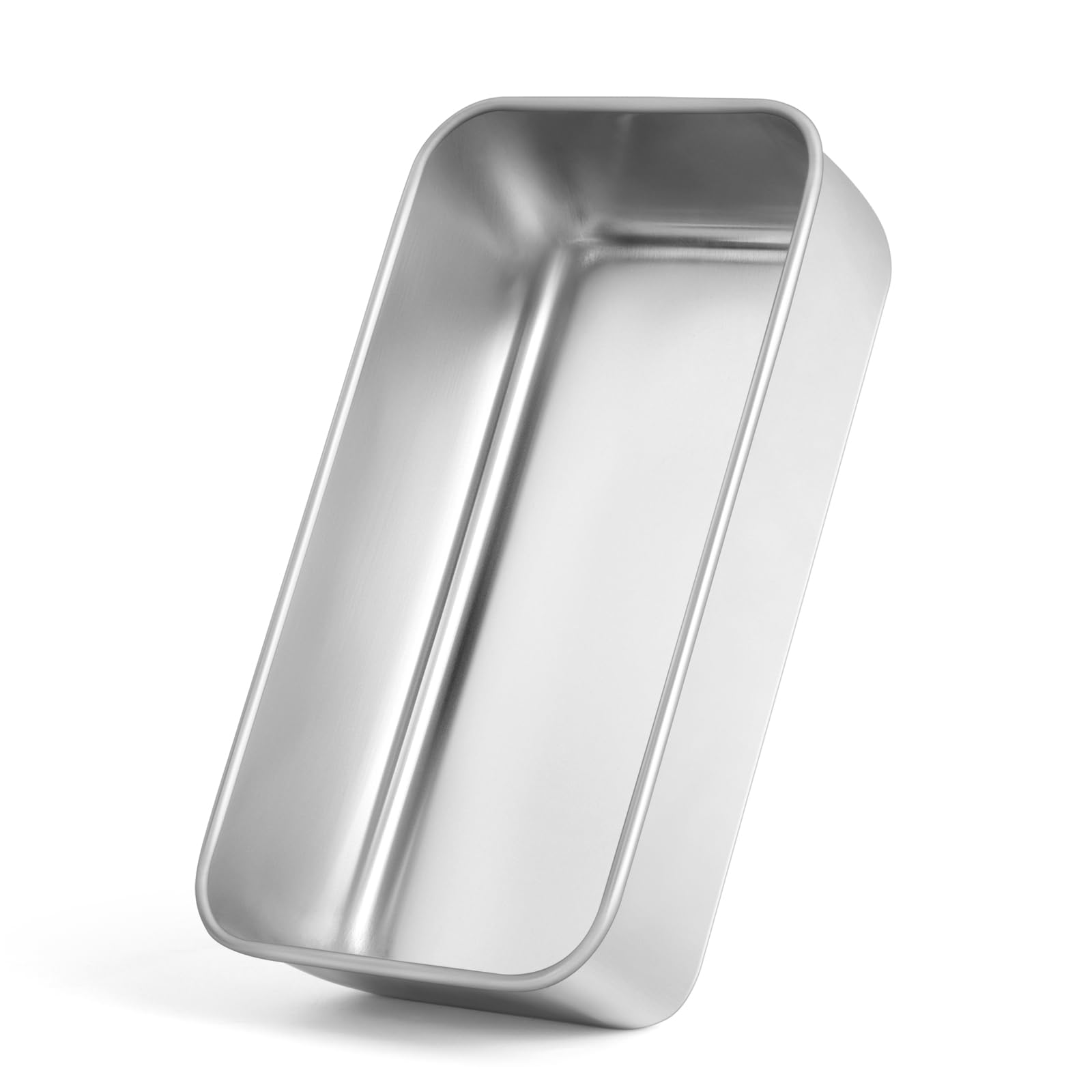 Leonyo Loaf Pan for Baking Bread, 9x5IN Stainless Steel Bread Loaf Pan for Homemade Meatloaf, Cakes, Brownies, Lasagnas, Dishwas