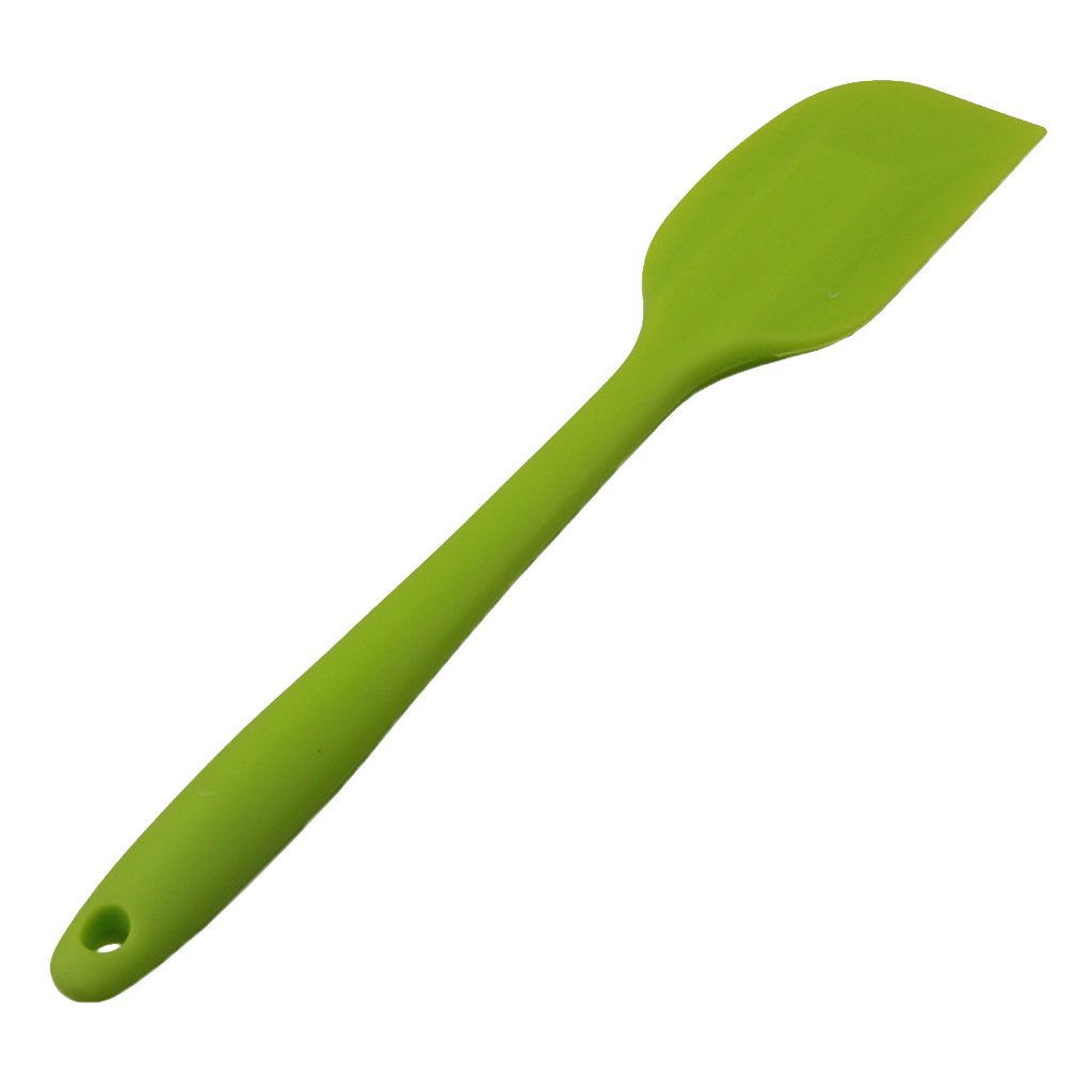 Ujeavette Long Handle Silicone Spatula HeatResistant Cake Decorating Scraper Green