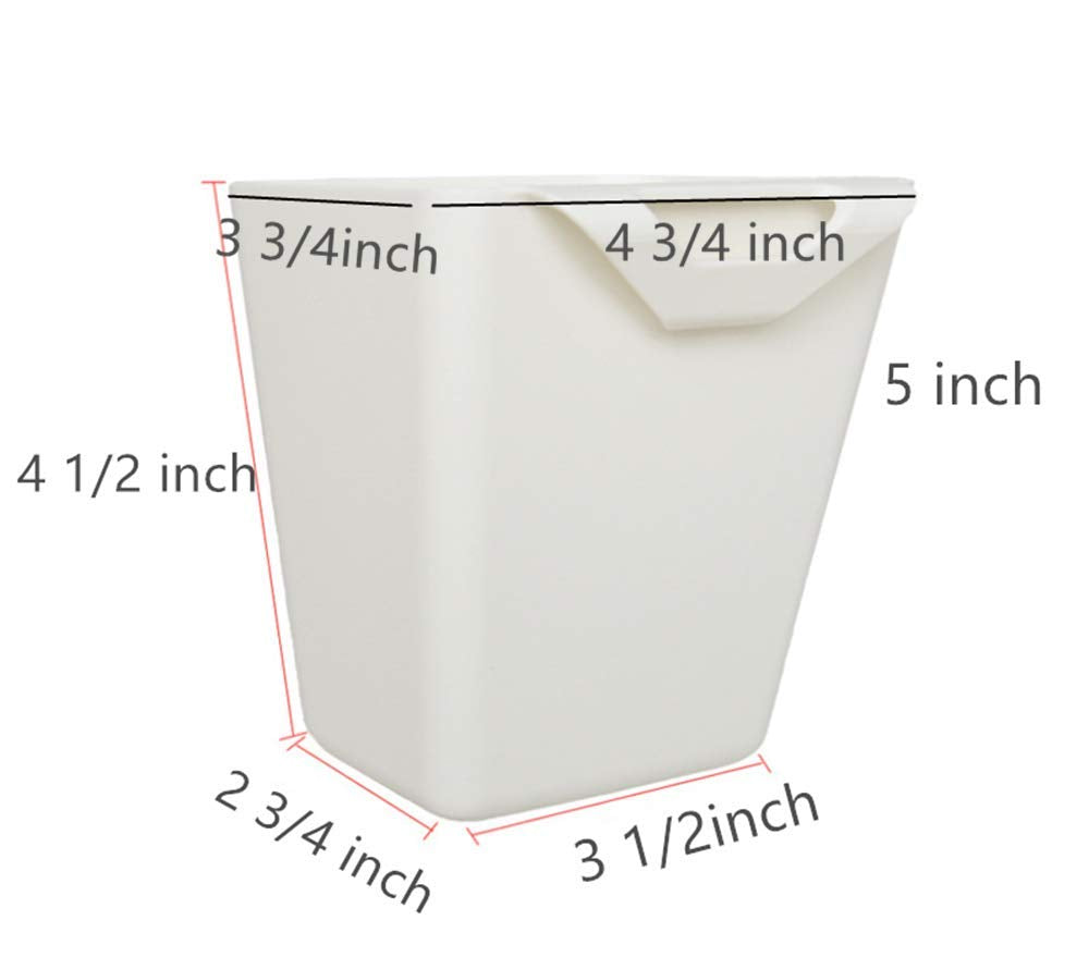 Rikyo 4 Pack Hanging Cup Holders For Storage Trolley & Cutlery Rack,Rolling Cart Accessorie,4.75X4 Hanging Bins,Removable Storag