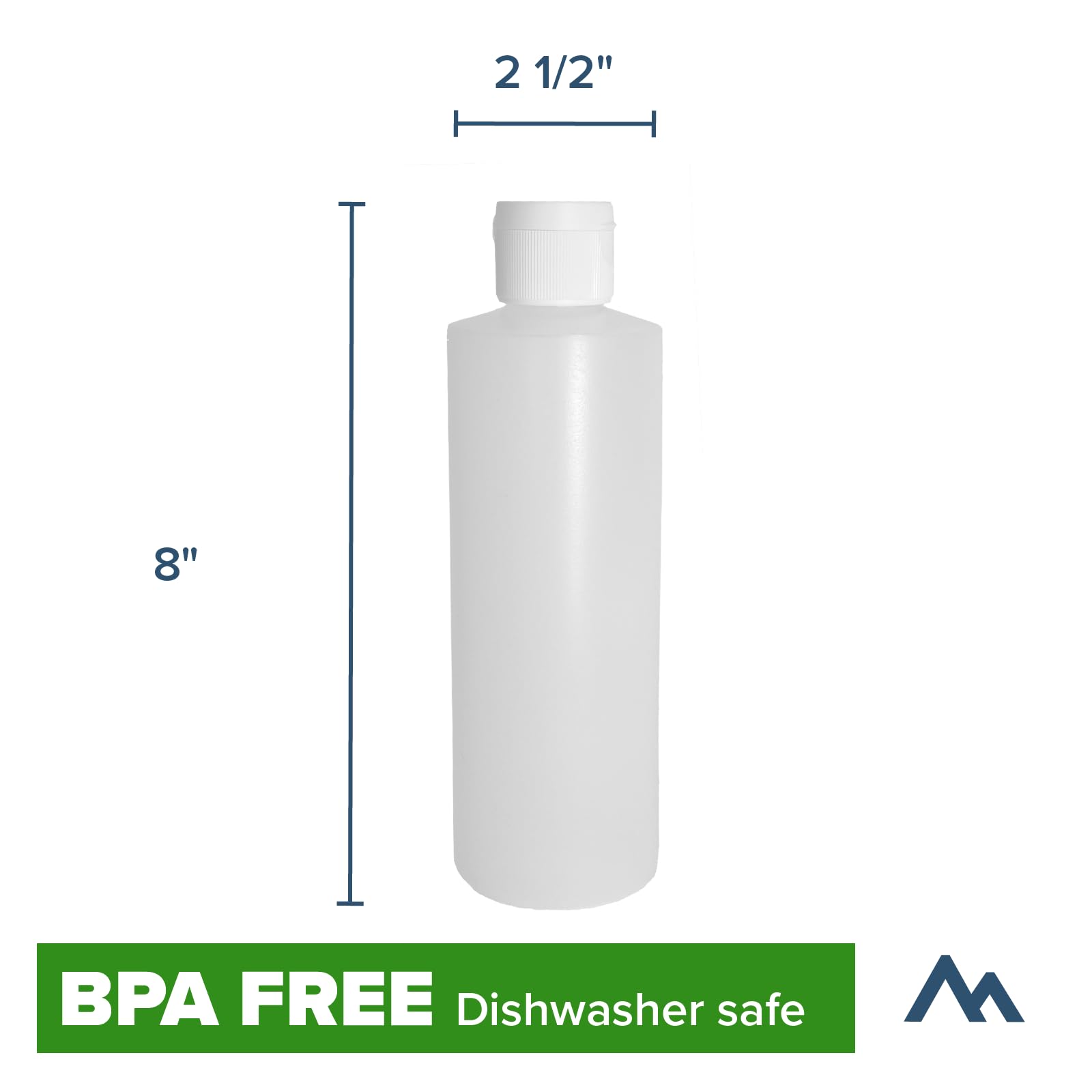 Pinnacle Mercantile 16 Oz Plastic Squeeze Bottles Made In Usa With Flip Cap Set Of 6 Empty