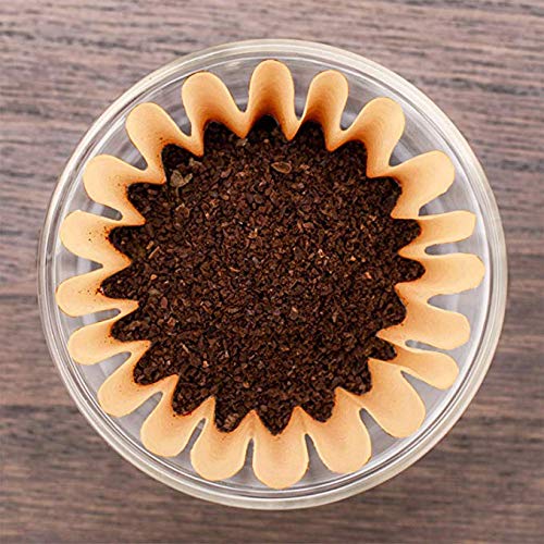 1-4 Cup Basket Coffee Filters,Natural Brown Biodegradable Basket Filters Paper Unbleached For Home Office Use,Coffee Filter Flow
