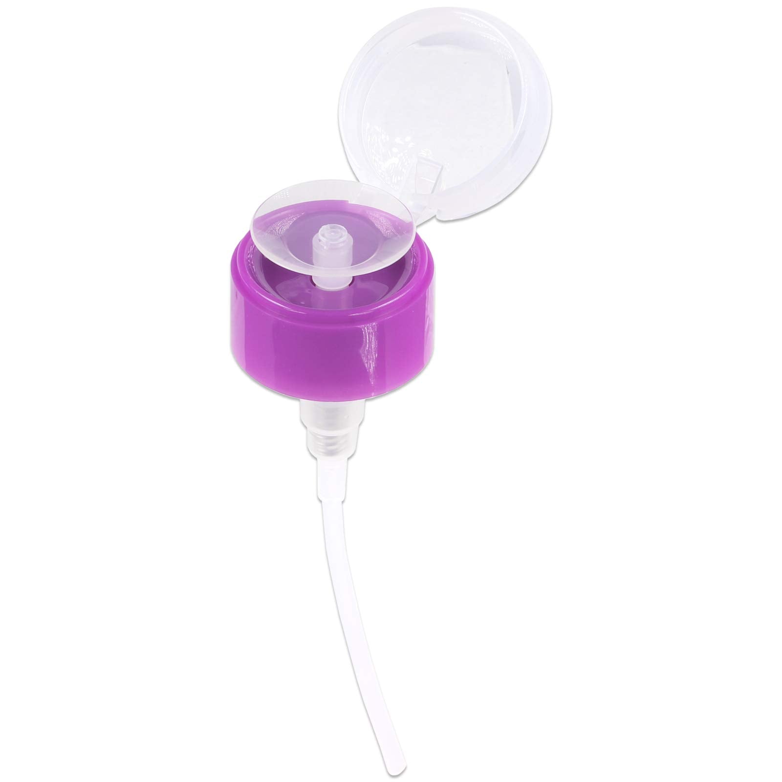 3Oz Push Down Pump Dispenser Flip Top Cap Refillable Empty Bottle - Color: Purple - Lockable Travel Cosmetic Packaging Empty Bot