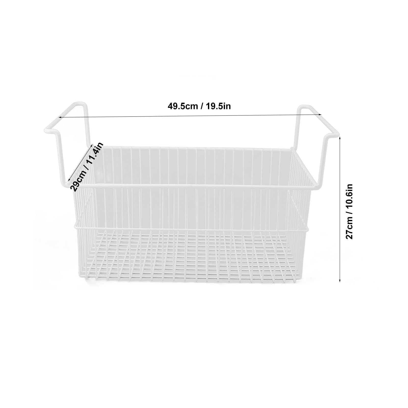 Freezer Organizer, Wire Storage Freezer Baskets With Handles For Upright Freezer Sort And Organize Foods, Set Of 2, Wire Storage