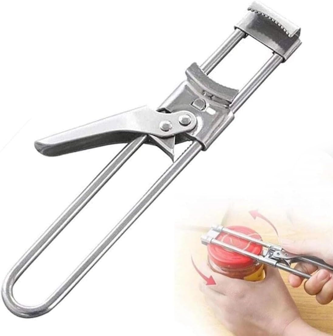 Jar Opener For Weak Hands, Adjustable Stainless Steel Can Opener, Jar Gripper Tight Lid Opener, Kitchen Gadgets, Easy Jar Opener