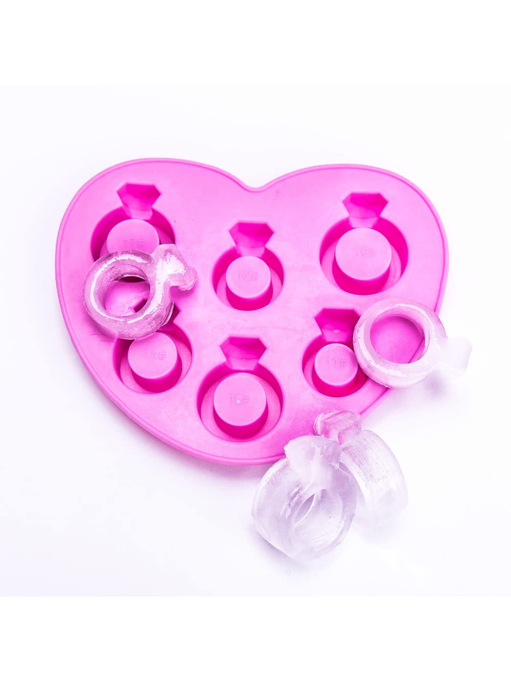 Samzareulo Funny Shape Candy Molds For Chocolate Mold (Diamond-Ring)