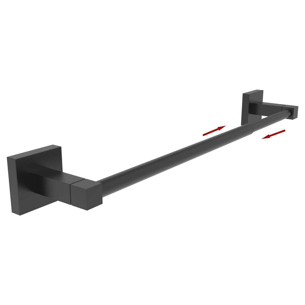 Ruacq Adjustable Towel Bar 13.8 To 24 Inch,Square Base Single Towel Racks For Bathroom,Stainless Steel Towel Holder Wall Mounted