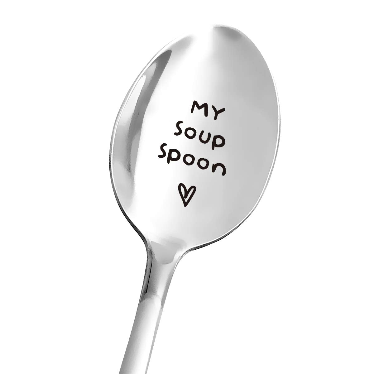 My Soup Spoon Engraved Stainless Steel For Women Men - Soup Lover Gift For Dad Papa Mom Nana Daughter Son Friends - Perfect Gift