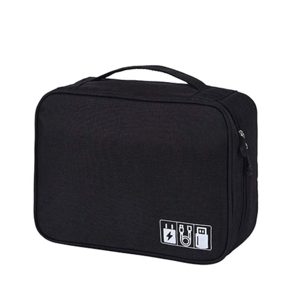 Awestuffs Polyester Gadget Organizer Travel Case  Universal Electronics Accessories Organizer For Cables, Chargers, Phones, Usb