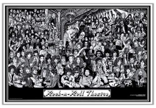 Hotstuff Rock N Roll Theatre Poster Print Rock Metal Alt Punk Music Bands 24'' X36'