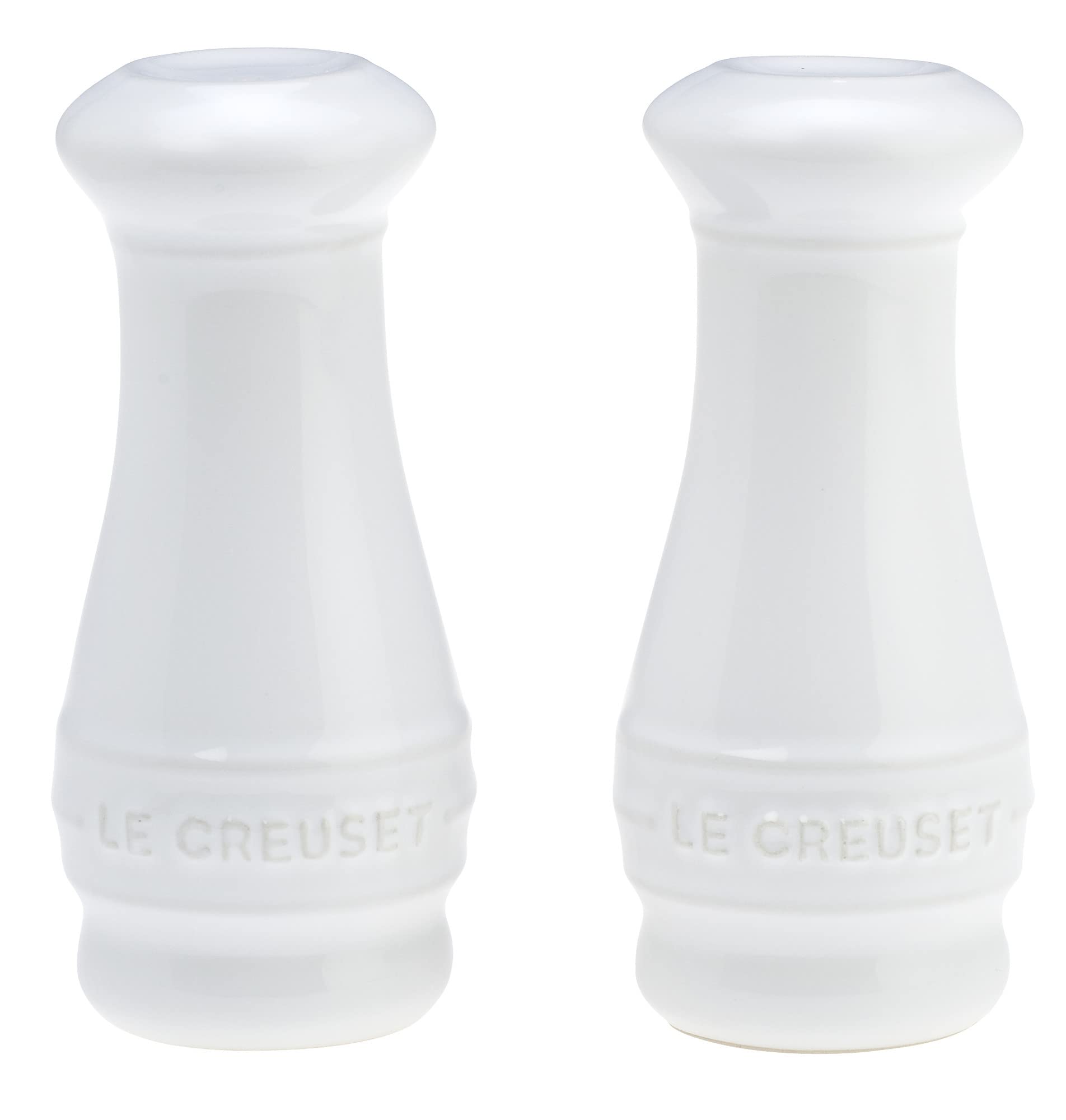 Le Creuset Stoneware Salt & Pepper Shakers Set Of 2, 4 Oz. Each, White