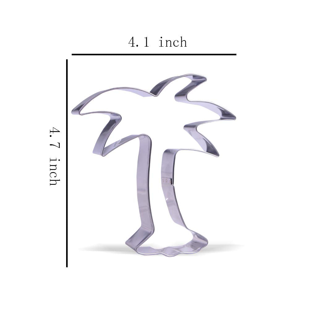 4.7 Inch Palm Tree Cookie Cutter - Stainless Steel