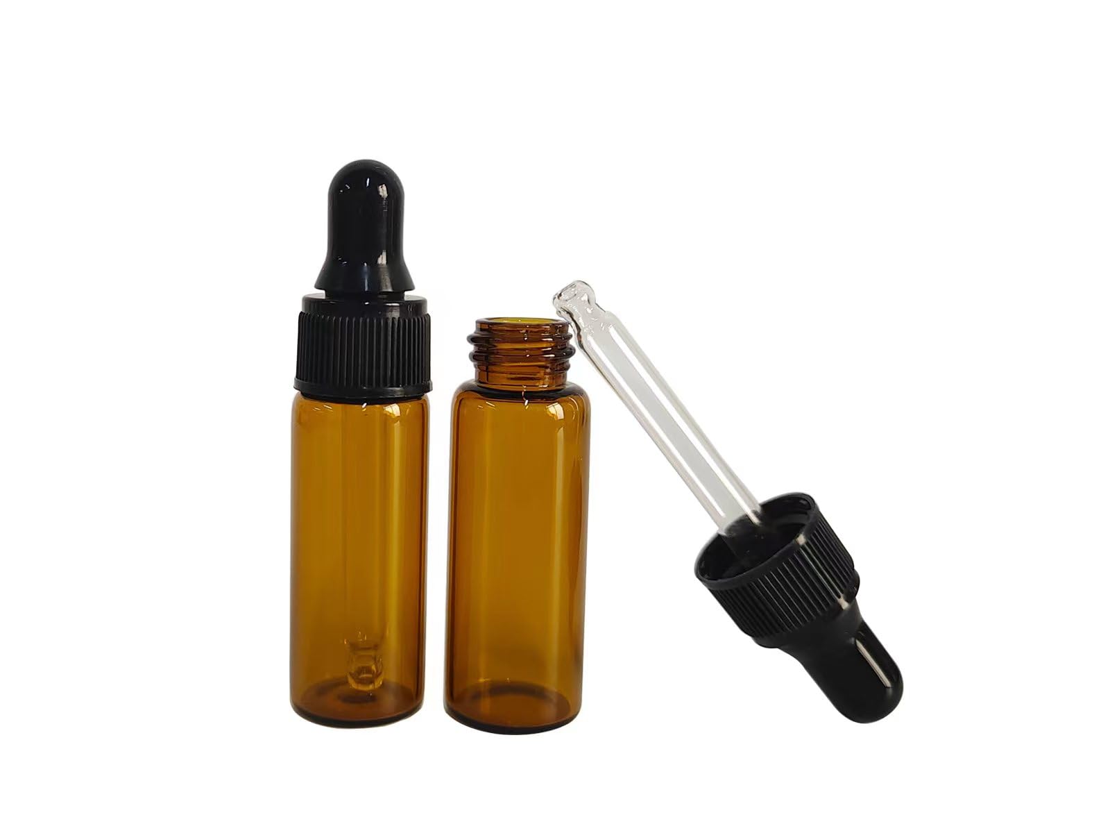 Ageniz 50 Pcs 5Ml Amber Mini Dropper Bottles Essential Oils Sample Dropper Bottles For Traveling Essential Oils Perfume Cosmetic