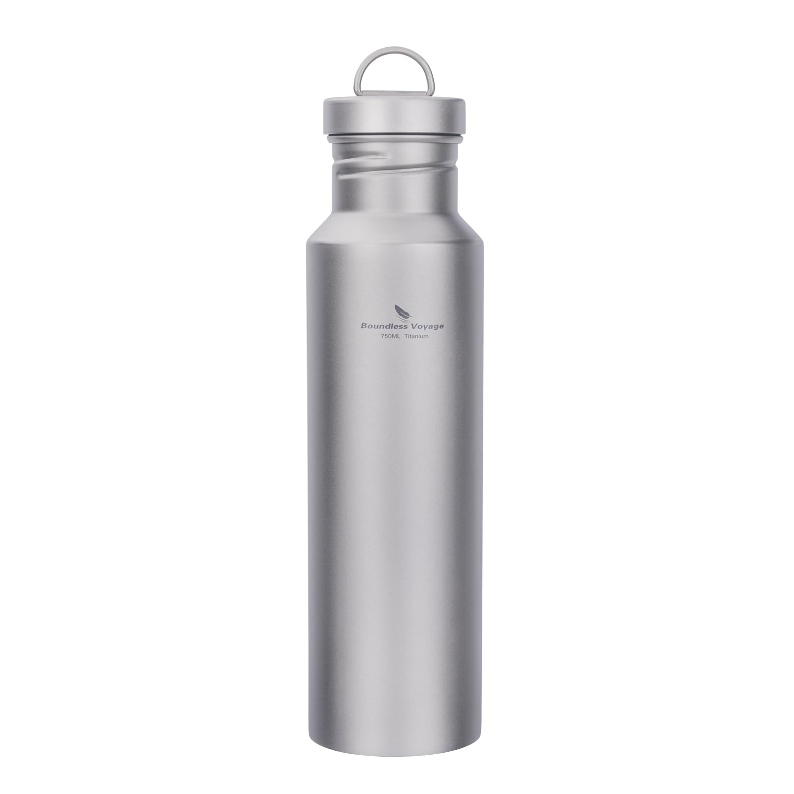 usharedo Outdoor 750ml Wide Mouth Titanium Water Bottle Canteen Ti3253d