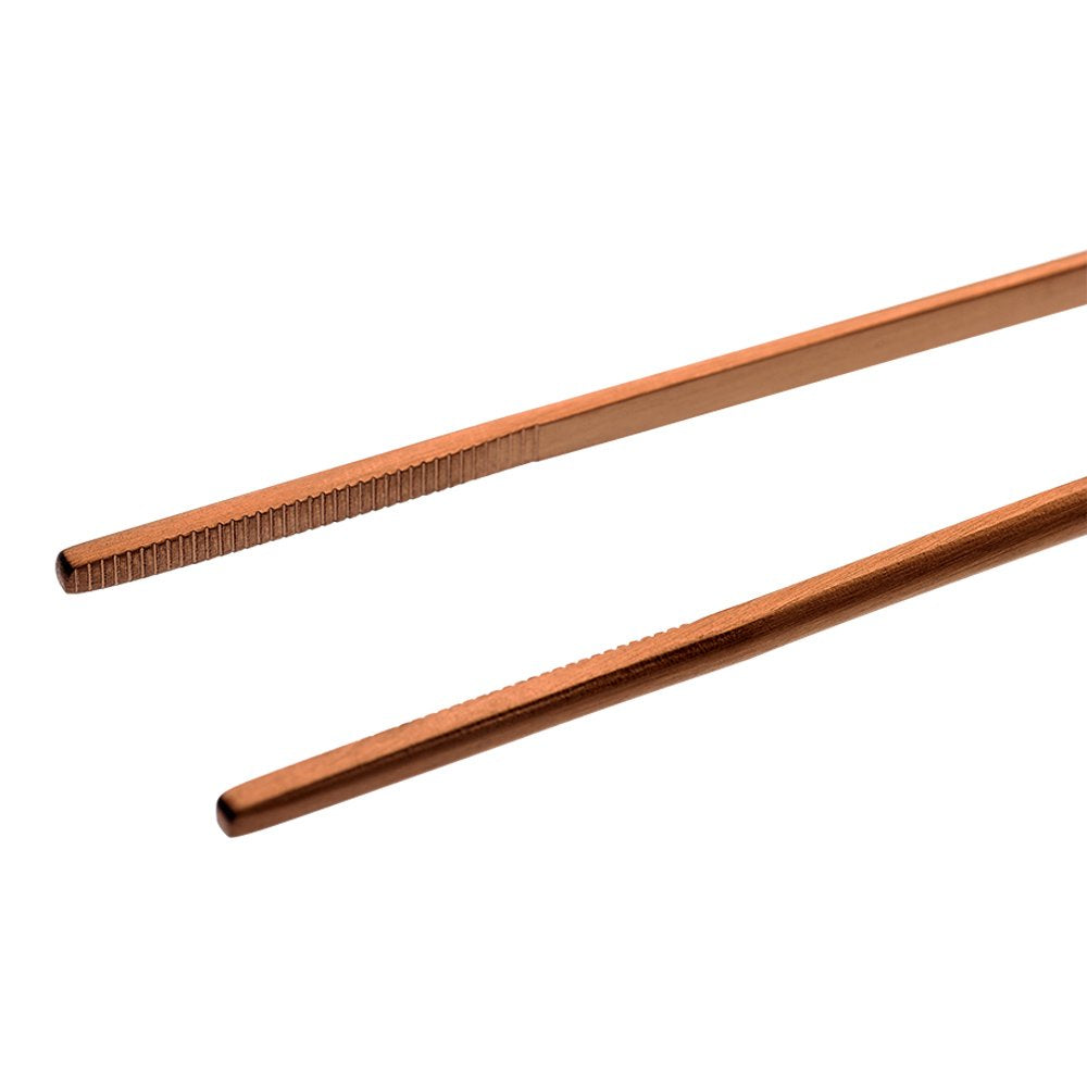 Mercer Culinary Offset Precision Plus Chef Plating Tong, 7-7/8 Inch Tip, Rose Gold