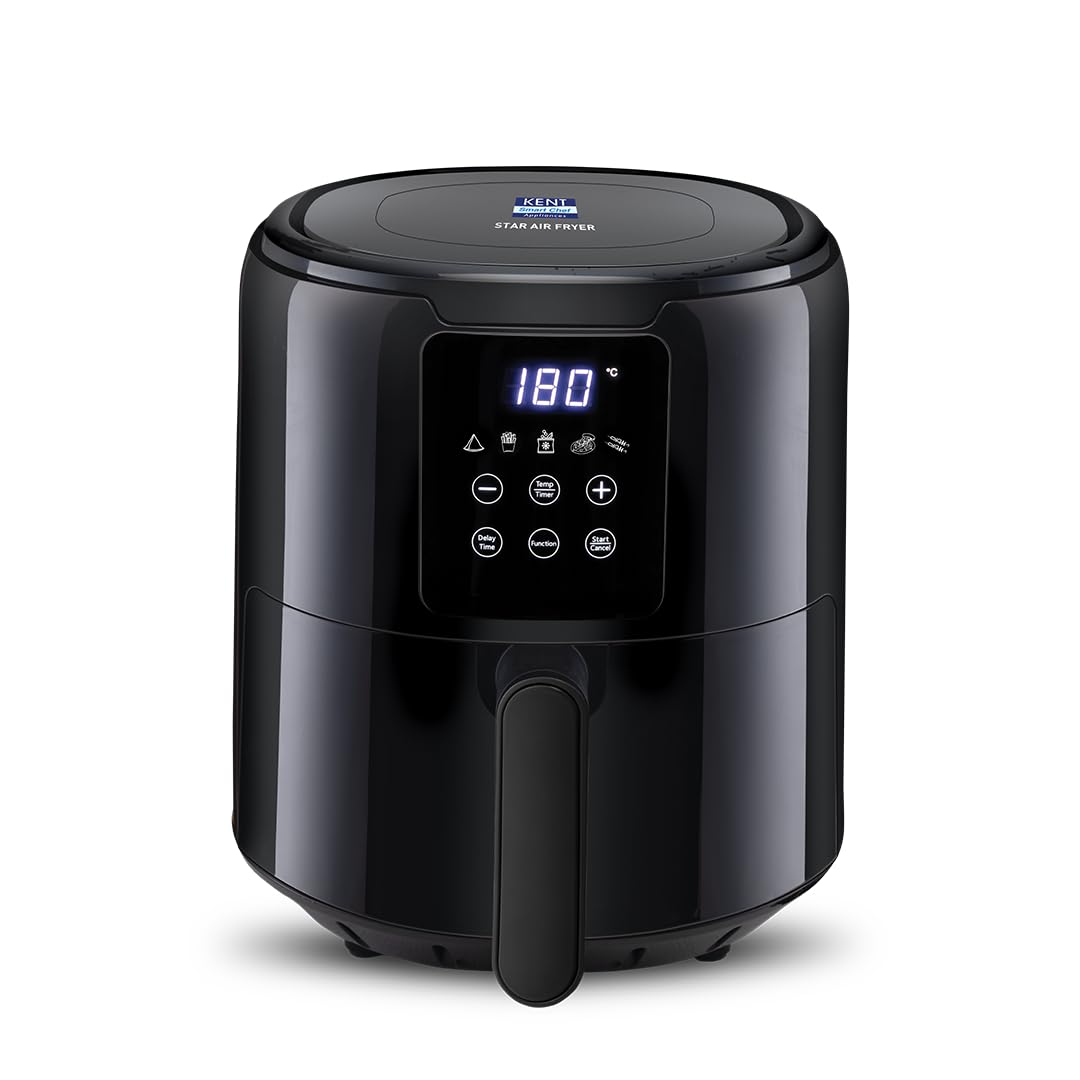 Kent Star Air Fryer | 4 L Capacity | Fry, Grill, Roast, Bake | 80% Less Oil | 80C To 200C | 60-Minutes Timer | Auto Shut Off | B