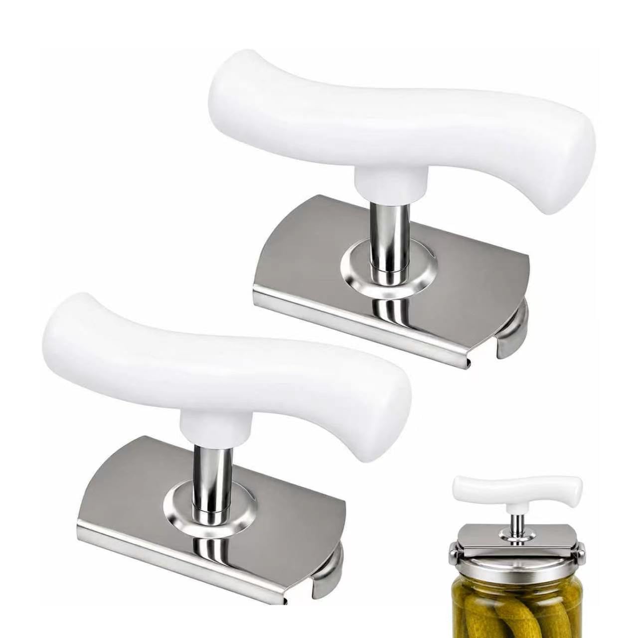 2Pack Adjustable Stainless Steel Jar Opener for Seniors and Weak Hands